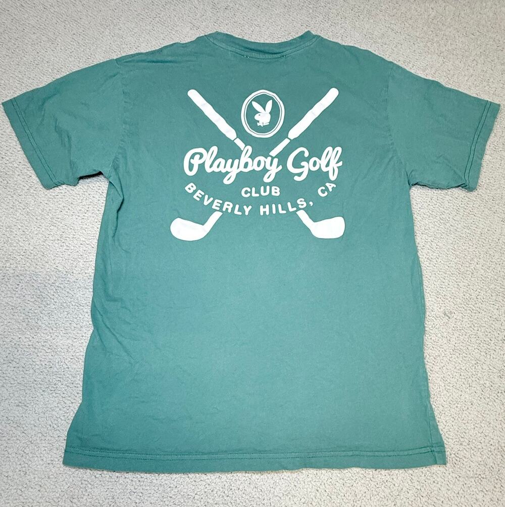 Playboy Golf Club Beverly Hills Green Graphic Tee M